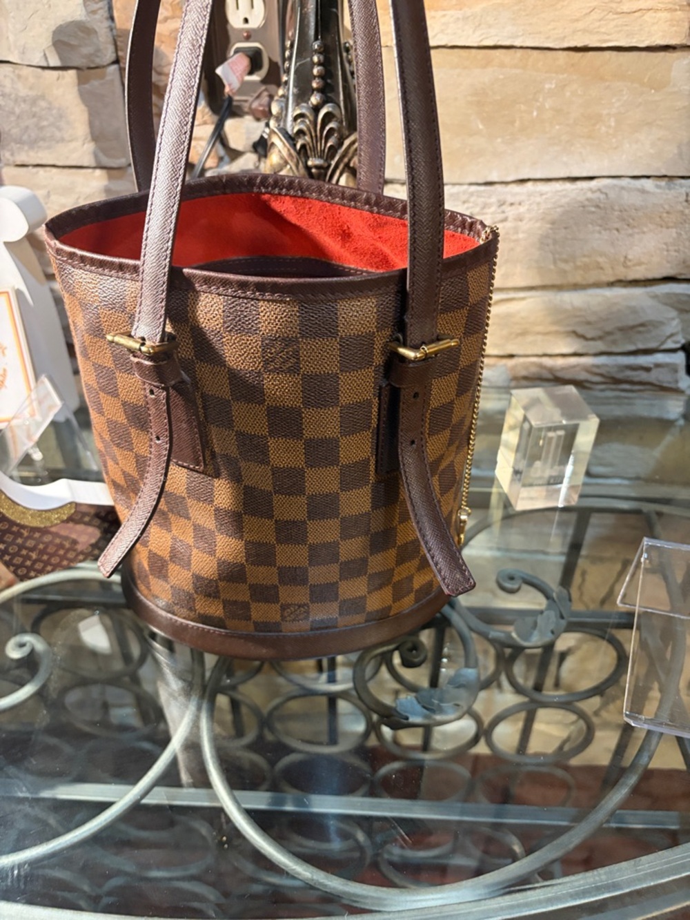 Louis Vuitton Marais Damier Ebene Bucket Tote - Picture 2 of 11